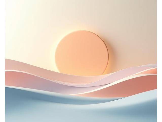 Abstract depiction of circadian rhythm with sun, moon, and a subtle clock face, suggesting natural sleep cycles.